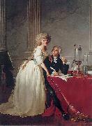Jacques-Louis David Portrait of Monsieur de Lavoisier and his Wife, chemist Marie-Anne Pierrette Paulze painting
